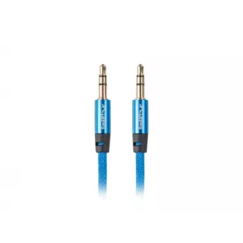 Garso kabelis Lanberg CA-MJMJ-10CU-0010-BL 1 m 3,5 mm lizdas – lizdas mėlynas