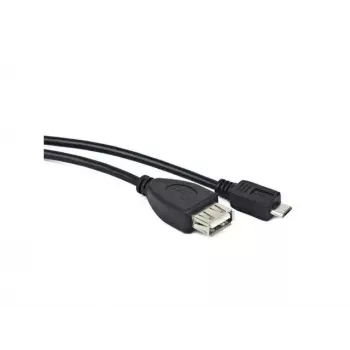 USB 2.0 laidas LANBERG OEM-0006 — USB A į Micro-USB B, 0,15 m, juodas