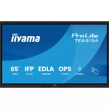 Monitorius iiyama TE6515A-B1AG 65 colių 4K UHD lietimui jautrus ekranas
