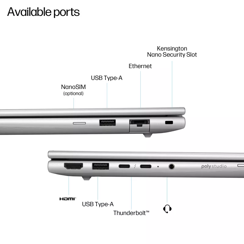 HP EliteBook 6 G1a AMD Ryzen™ AI 7 250 nešiojamas kompiuteris 35,6 cm (14 colių) WUXGA 16 GB DDR5-SDRAM 512 GB SSD Wi-Fi 7 (802.11be) Windows 11 Pro AI PC sidabrinis