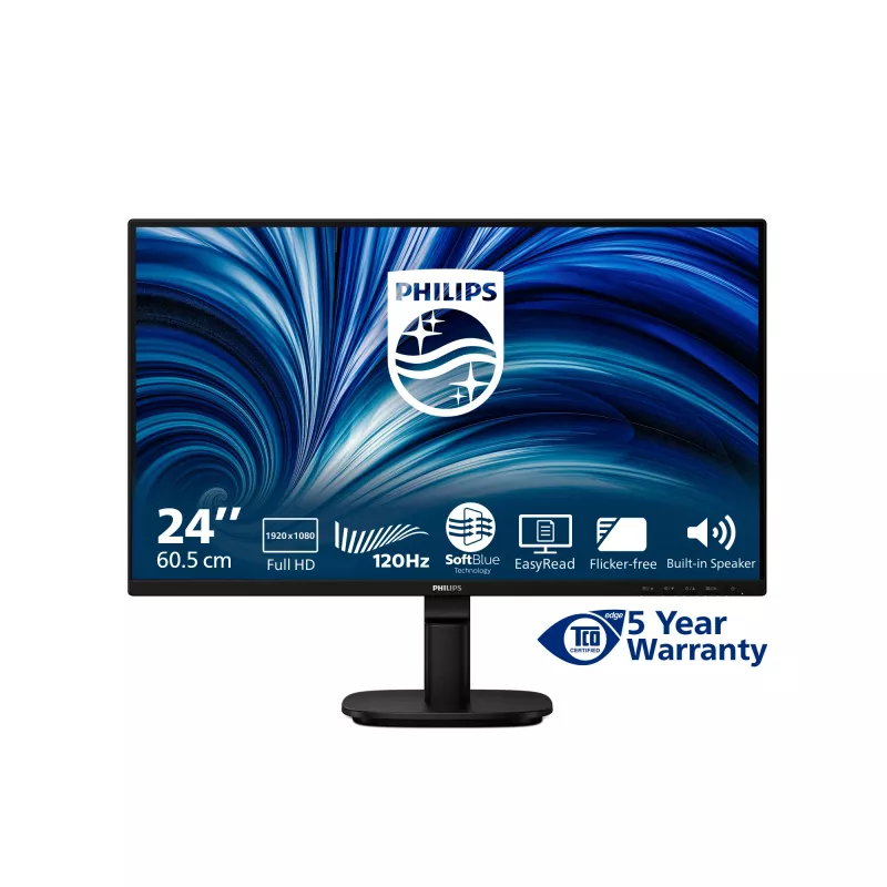 Philips 2000 serijos 24B2N2200/00 kompiuterio monitorius 60,5 cm (23,8 colio) 1920 x 1080 pikselių Full HD LCD juodas