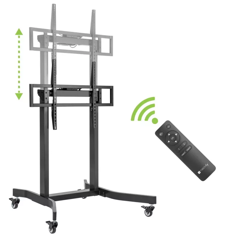 Elektrinis mobilus TV stovas Techly ICA-TR68M 55–100 colių (iki 254 cm) juodas