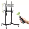 Elektrinis mobilus TV stovas Techly ICA-TR68M 55–100 colių (iki 254 cm) juodas