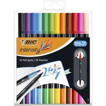 Žymekliai BIC Intensity Dual Tip 12 vnt.
