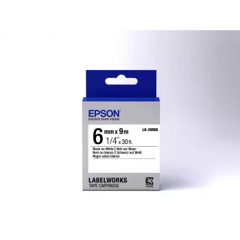 Epson Label Cartridge Standard LK-2WBN juoda/balta 6mm (9m)