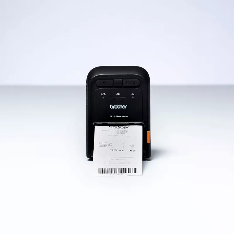 Nešiojamasis kvitų ir etikečių spausdintuvas Brother RJ-2055WB, 203 x 203 DPI, juodas