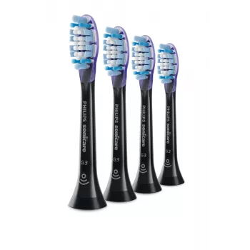 Philips Premium Gum Care HX9054/88 4 vnt. šepetėlių galvutės, juodos, minkštos, 62000 judesių per minutę