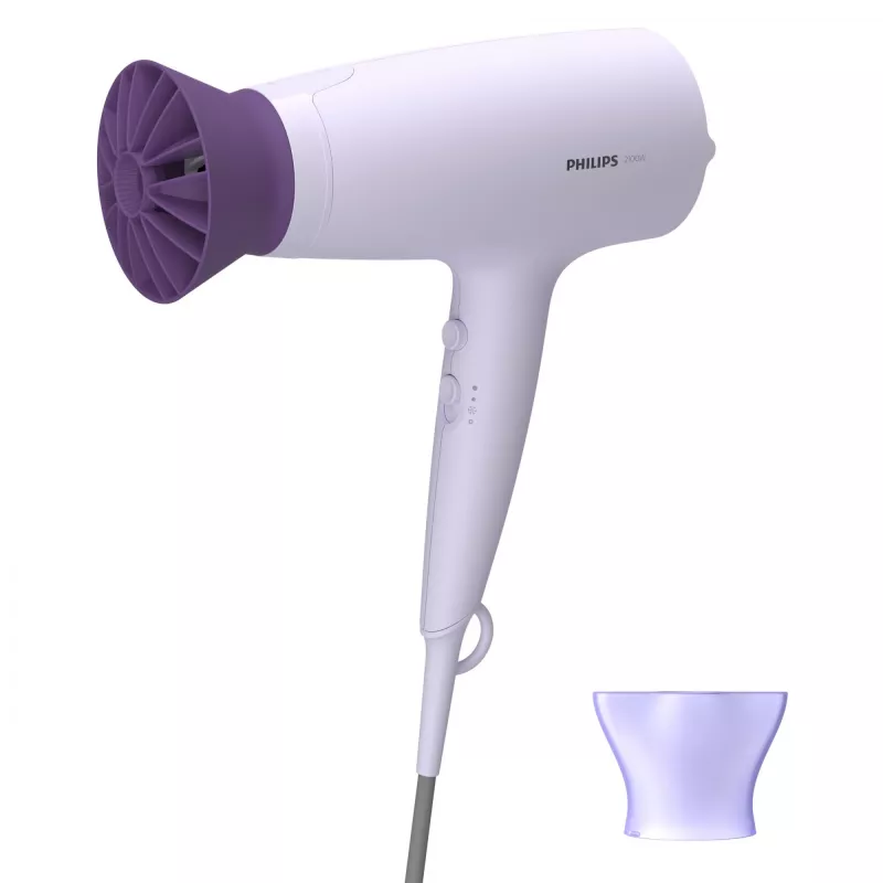 Plaukų džiovintuvas Philips BHD341/10 2100 W, alyvinis, 6 greičių, 6 temperatūrų, šalto oro pūtimas, koncentratoriaus antgalis