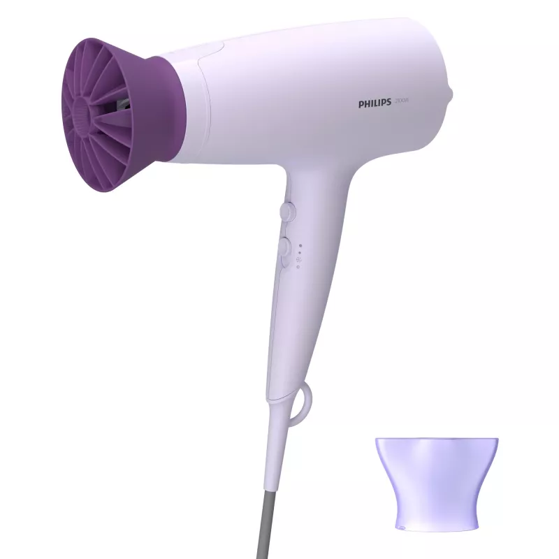 Plaukų džiovintuvas Philips BHD341/10 2100 W, alyvinis, 6 greičių, 6 temperatūrų, šalto oro pūtimas, koncentratoriaus antgalis