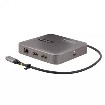 StarTech.com USB-C dokavimo stotelė, dvigubas 4K 60Hz HDMI, suderinama su Macbook Pro (M1/M2/M3/M4) ir Windows, USB-A/USB-C 10Gbps šakotuvas, 100W galios tiekimas, GbE, SD, 22 col./56 cm laidas