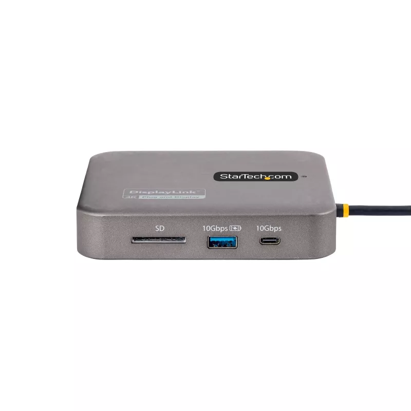 StarTech.com USB-C dokavimo stotelė, dvigubas 4K 60Hz HDMI, suderinama su Macbook Pro (M1/M2/M3/M4) ir Windows, USB-A/USB-C 10Gbps šakotuvas, 100W galios tiekimas, GbE, SD, 22 col./56 cm laidas