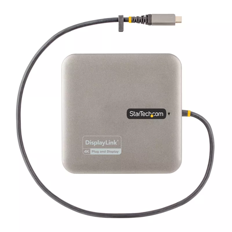 StarTech.com USB-C dokavimo stotelė, dvigubas 4K 60Hz HDMI, suderinama su Macbook Pro (M1/M2/M3/M4) ir Windows, USB-A/USB-C 10Gbps šakotuvas, 100W galios tiekimas, GbE, SD, 22 col./56 cm laidas