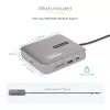 StarTech.com USB-C dokavimo stotelė, dvigubas 4K 60Hz HDMI, suderinama su Macbook Pro (M1/M2/M3/M4) ir Windows, USB-A/USB-C 10Gbps šakotuvas, 100W galios tiekimas, GbE, SD, 22 col./56 cm laidas