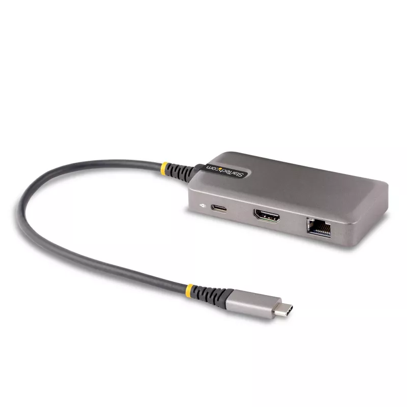 StarTech.com USB-C kelių prievadų adapteris - 4K 60Hz HDMI - HDR - 2 prievadų 5Gbps USB 3.0 šakotuvas - 100W Power Delivery perdavimas - GbE - sertifikuotas Chromebook - Windows/macOS