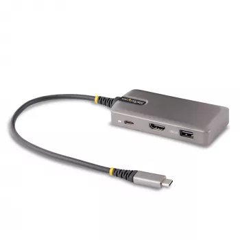StarTech.com USB-C kelių prievadų adapteris - 4K 60Hz HDMI su HDR - 3 prievadų USB šakotuvas - 100W Power Delivery perdavimas - Sertifikuotas Chromebook - Windows/macOS/iPadOS/Android™
