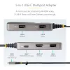 StarTech.com USB-C kelių prievadų adapteris - 4K 60Hz HDMI su HDR - 3 prievadų USB šakotuvas - 100W Power Delivery perdavimas - Sertifikuotas Chromebook - Windows/macOS/iPadOS/Android™