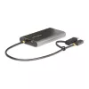 StarTech.com USB-C į dvigubą HDMI adapteris – USB-C arba A į 2x HDMI – 4K 60Hz – 100W maitinimo perdavimas – 30 cm įmontuotas kabelis – USB į HDMI kelių monitorių keitiklis nešiojamam kompiuteriui – TAA