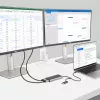 StarTech.com USB-C į dvigubą HDMI adapteris – USB-C arba A į 2x HDMI – 4K 60Hz – 100W maitinimo perdavimas – 30 cm įmontuotas kabelis – USB į HDMI kelių monitorių keitiklis nešiojamam kompiuteriui – TAA