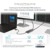 StarTech.com USB-C į dvigubą HDMI adapteris – USB-C arba A į 2x HDMI – 4K 60Hz – 100W maitinimo perdavimas – 30 cm įmontuotas kabelis – USB į HDMI kelių monitorių keitiklis nešiojamam kompiuteriui – TAA