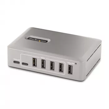 StarTech.com 10 prievadų USB-C šakotuvas - 8x USB-A / 2x USB-C - su maitinimu ir 65W adapteriu - USB 3.1 10Gbps - darbalaukiui / nešiojamam kompiuteriui su USB-IF sertifikuotu fiksuojamu kabeliu