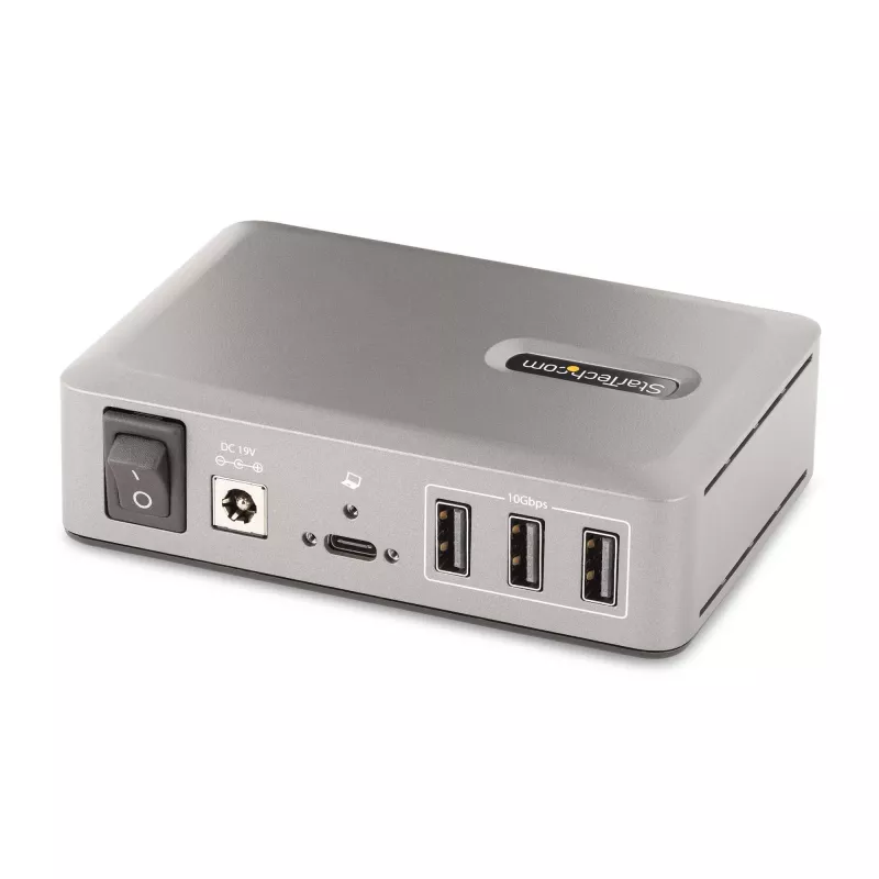 StarTech.com 10 prievadų USB-C šakotuvas - 8x USB-A / 2x USB-C - su maitinimu ir 65W adapteriu - USB 3.1 10Gbps - darbalaukiui / nešiojamam kompiuteriui su USB-IF sertifikuotu fiksuojamu kabeliu