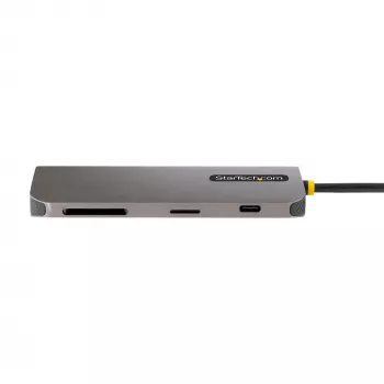 StarTech.com USB-C kelių prievadų adapteris 4K 60Hz HDMI, 3x USB-A 5Gbps, 100W PD, GbE, SD/MicroSD, 30 cm laidas, kelioninis dokas