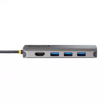 StarTech.com USB-C kelių prievadų adapteris 4K 60Hz HDMI, 3x USB-A 5Gbps, 100W PD, GbE, SD/MicroSD, 30 cm laidas, kelioninis dokas