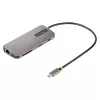 StarTech.com USB-C kelių prievadų adapteris 4K 60Hz HDMI, 3x USB-A 5Gbps, 100W PD, GbE, SD/MicroSD, 30 cm laidas, kelioninis dokas