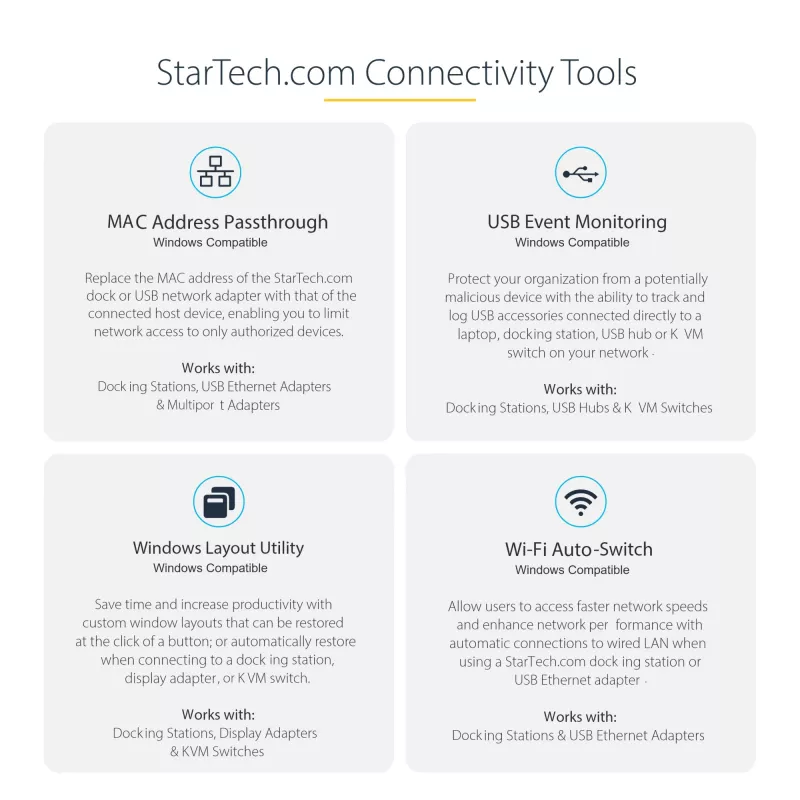 StarTech.com USB-C kelių prievadų adapteris 4K 60Hz HDMI, 3x USB-A 5Gbps, 100W PD, GbE, SD/MicroSD, 30 cm laidas, kelioninis dokas