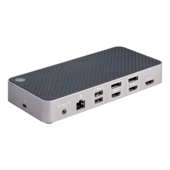 StarTech.com USB-C Triple Monitor Docking Station – USB-C dokavimo stotelė su trimis 4K monitoriais, 5x USB, GbE, 100W PD