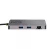StarTech.com USB-C kelių prievadų adapteris, dvigubas HDMI vaizdas, 4K 60Hz, 2 prievadų 5Gbps USB-A šakotuvas, 100W Power Delivery perdavimas/GbE/SD/MicroSD, 30 cm kabelis, kelioninis dokas, nešiojamojo kompiuterio dokavimo stotelė