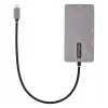 StarTech.com USB-C kelių prievadų adapteris, dvigubas HDMI vaizdas, 4K 60Hz, 2 prievadų 5Gbps USB-A šakotuvas, 100W Power Delivery perdavimas/GbE/SD/MicroSD, 30 cm kabelis, kelioninis dokas, nešiojamojo kompiuterio dokavimo stotelė