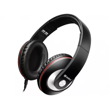 Sandberg Play'n Go Headset Black, laidinės ausinės, skambučiams ir muzikai, 20–20000 Hz, 430 g, juodos
