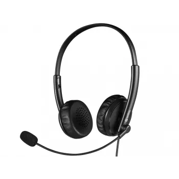 Sandberg 2in1 Office Headset Jack+USB, laidinės ausinės biurui, 20–20000 Hz, 110 g, juodos