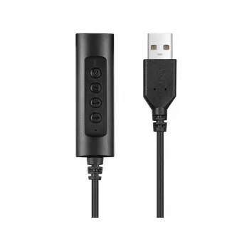 Sandberg 2in1 Office Headset Jack+USB, laidinės ausinės biurui, 20–20000 Hz, 110 g, juodos