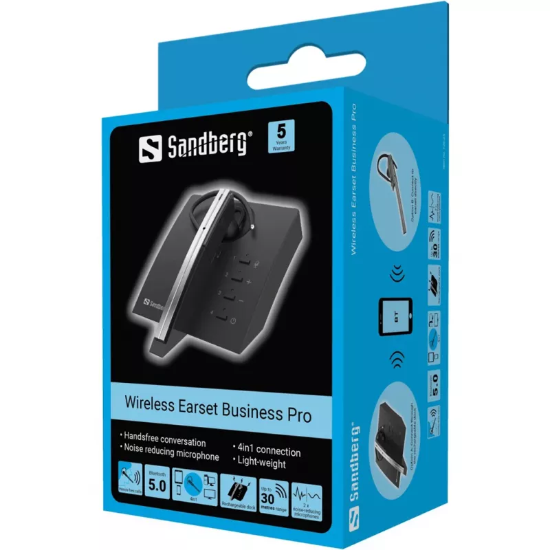 Sandberg Wireless Earset Business Pro belaidė ausinė