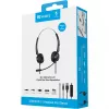 Sandberg USB+RJ9/11 Headset Pro Stereo laidinis ausinių komplektas biurui ir skambučių centrams, 20–7000 Hz, juodas