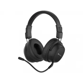 Sandberg Wireless Headset ANC FlexMic belaidės ausinės su mikrofono rankenėle, juodos