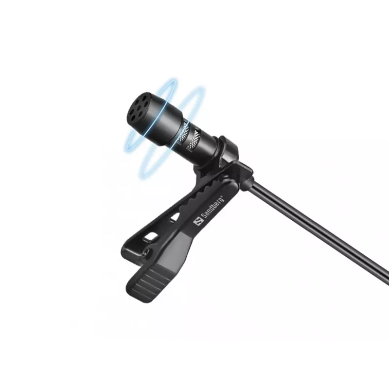 Sandberg Streamer USB segtuvinis mikrofonas, lavalier tipo, -38 dB, 50 - 18000 Hz, 16 bit, 48 kHz, 84 dB