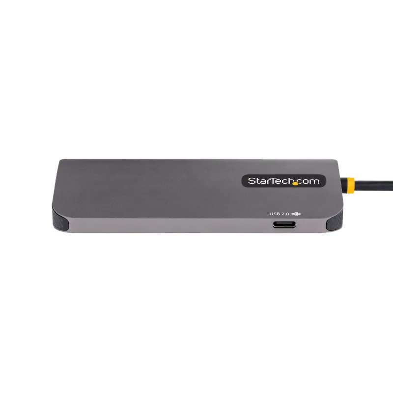 StarTech.com USB-C kelių prievadų adapteris, 4K 60Hz HDMI vaizdas, 3 prievadų 5Gbps USB centras, 100W maitinimo perdavimas, GbE, 30 cm laidas, mini kelioninis dokas