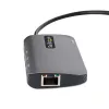 StarTech.com USB-C kelių prievadų adapteris, 4K 60Hz HDMI vaizdas, 3 prievadų 5Gbps USB centras, 100W maitinimo perdavimas, GbE, 30 cm laidas, mini kelioninis dokas