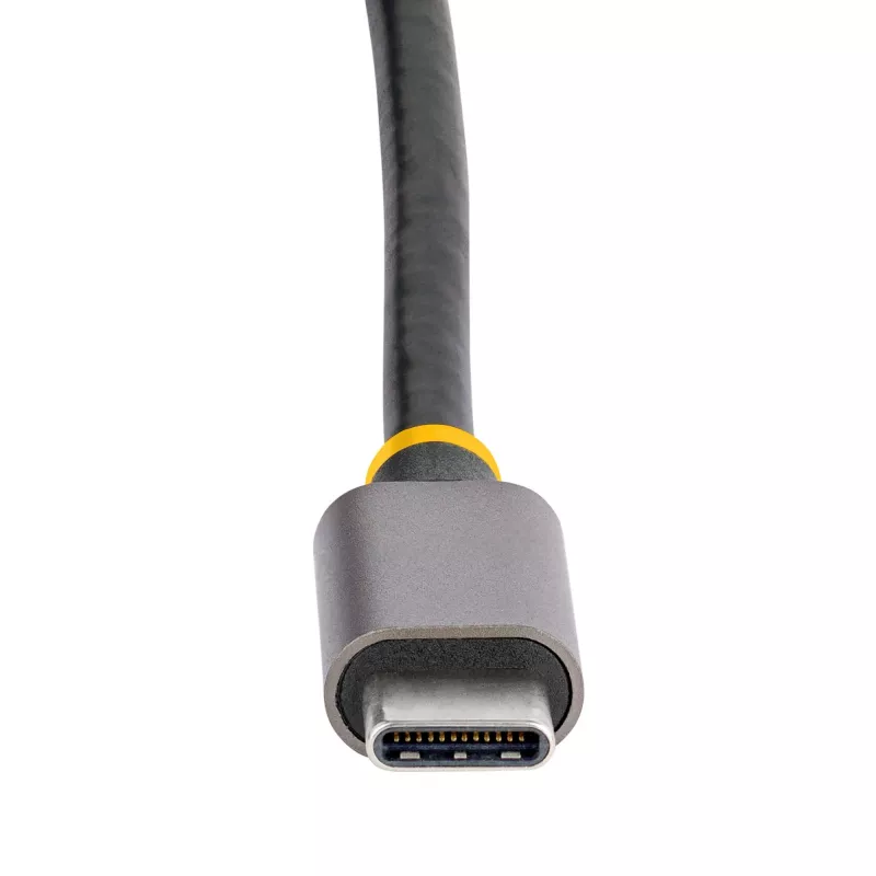 StarTech.com USB-C kelių prievadų adapteris, 4K 60Hz HDMI vaizdas, 3 prievadų 5Gbps USB centras, 100W maitinimo perdavimas, GbE, 30 cm laidas, mini kelioninis dokas