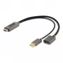 StarTech.com 1ft (30cm) HDMI į DisplayPort adapterio kabelis, aktyvus 4K 60Hz HDMI 2.0 į DP 1.2 keitiklis, HDR, USB maitinimas, HDMI šaltinis į DisplayPort monitorių nešiojamiesiems/stacionariems kompiuteriams