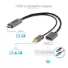 StarTech.com 1ft (30cm) HDMI į DisplayPort adapterio kabelis, aktyvus 4K 60Hz HDMI 2.0 į DP 1.2 keitiklis, HDR, USB maitinimas, HDMI šaltinis į DisplayPort monitorių nešiojamiesiems/stacionariems kompiuteriams