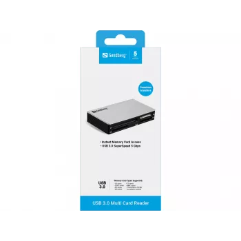 Sandberg USB 3.0 kelių kortelių skaitytuvas