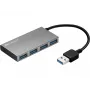 Sandberg USB 3.0 Pocket Hub 4 prievadai, USB 3.2 Gen 1 Type-A, 5000 Mbit/s, baltas, aliuminis