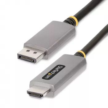 StarTech.com 6ft (2m) DisplayPort į HDMI adapterio laidas, 8K 60Hz, 4K 144Hz, HDR10, DP 1.4 į HDMI 2.1 aktyvus vaizdo keitiklis, DisplayPort staliniam kompiuteriui prie HDMI monitoriaus, M/M - DisplayPort į HDMI laidas