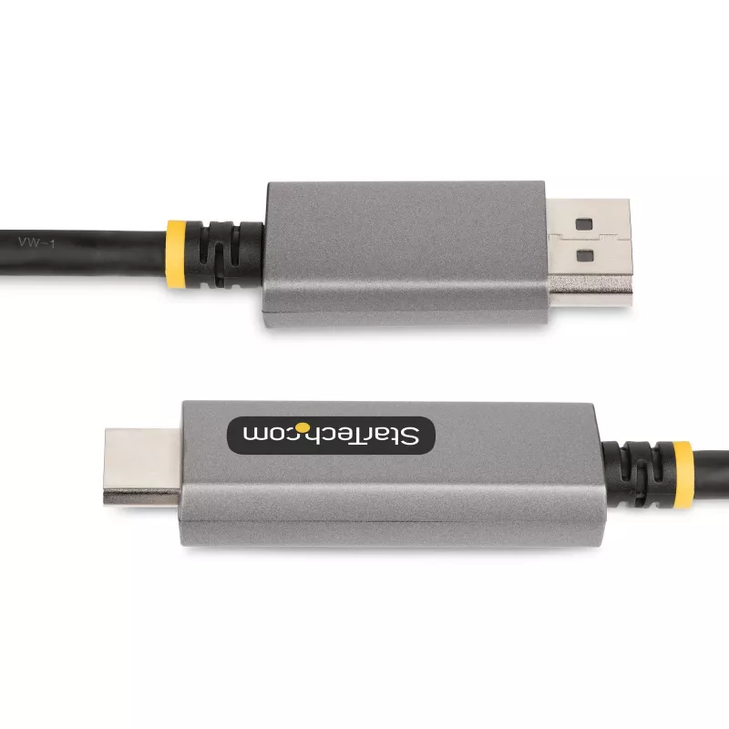 StarTech.com 6ft (2m) DisplayPort į HDMI adapterio laidas, 8K 60Hz, 4K 144Hz, HDR10, DP 1.4 į HDMI 2.1 aktyvus vaizdo keitiklis, DisplayPort staliniam kompiuteriui prie HDMI monitoriaus, M/M - DisplayPort į HDMI laidas