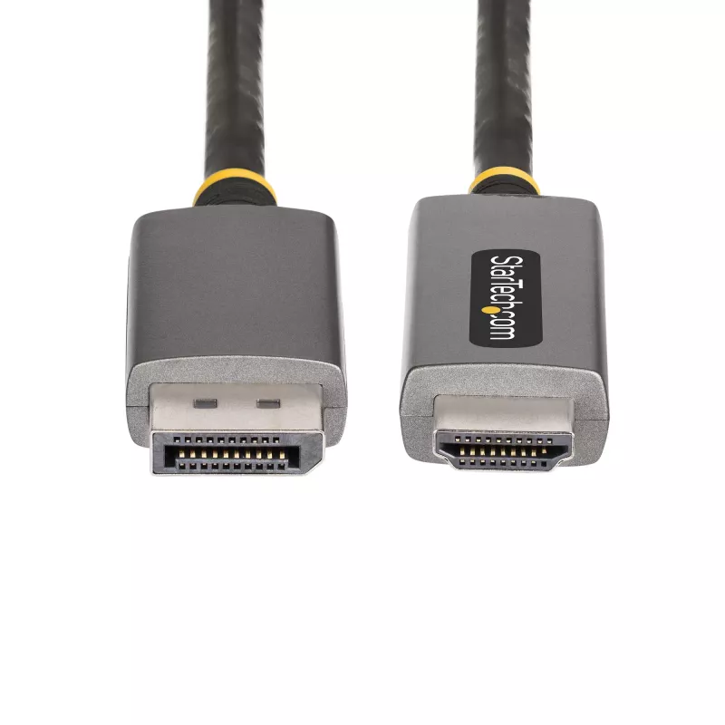 StarTech.com 6ft (2m) DisplayPort į HDMI adapterio laidas, 8K 60Hz, 4K 144Hz, HDR10, DP 1.4 į HDMI 2.1 aktyvus vaizdo keitiklis, DisplayPort staliniam kompiuteriui prie HDMI monitoriaus, M/M - DisplayPort į HDMI laidas