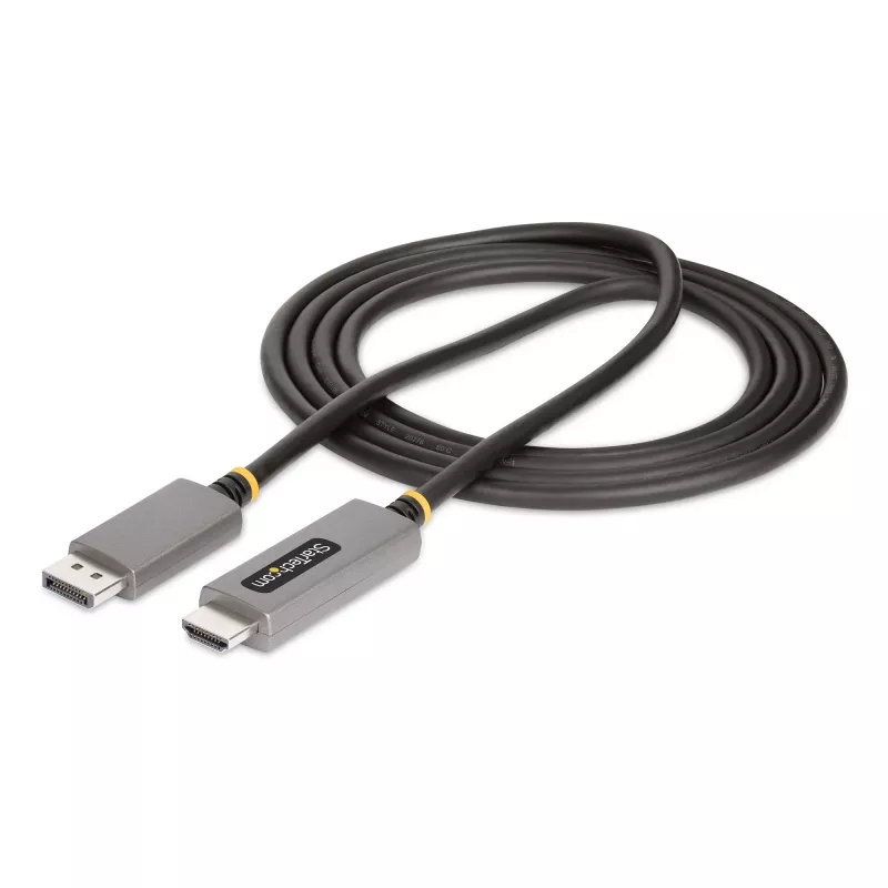 StarTech.com 6ft (2m) DisplayPort į HDMI adapterio laidas, 8K 60Hz, 4K 144Hz, HDR10, DP 1.4 į HDMI 2.1 aktyvus vaizdo keitiklis, DisplayPort staliniam kompiuteriui prie HDMI monitoriaus, M/M - DisplayPort į HDMI laidas